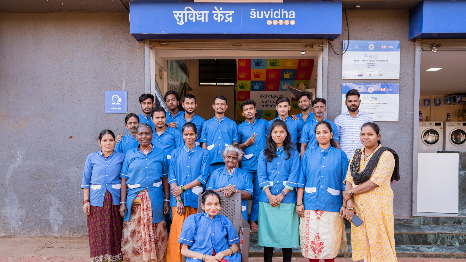 Group photo of Suvidha staff