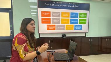 Stress management session at HUL office