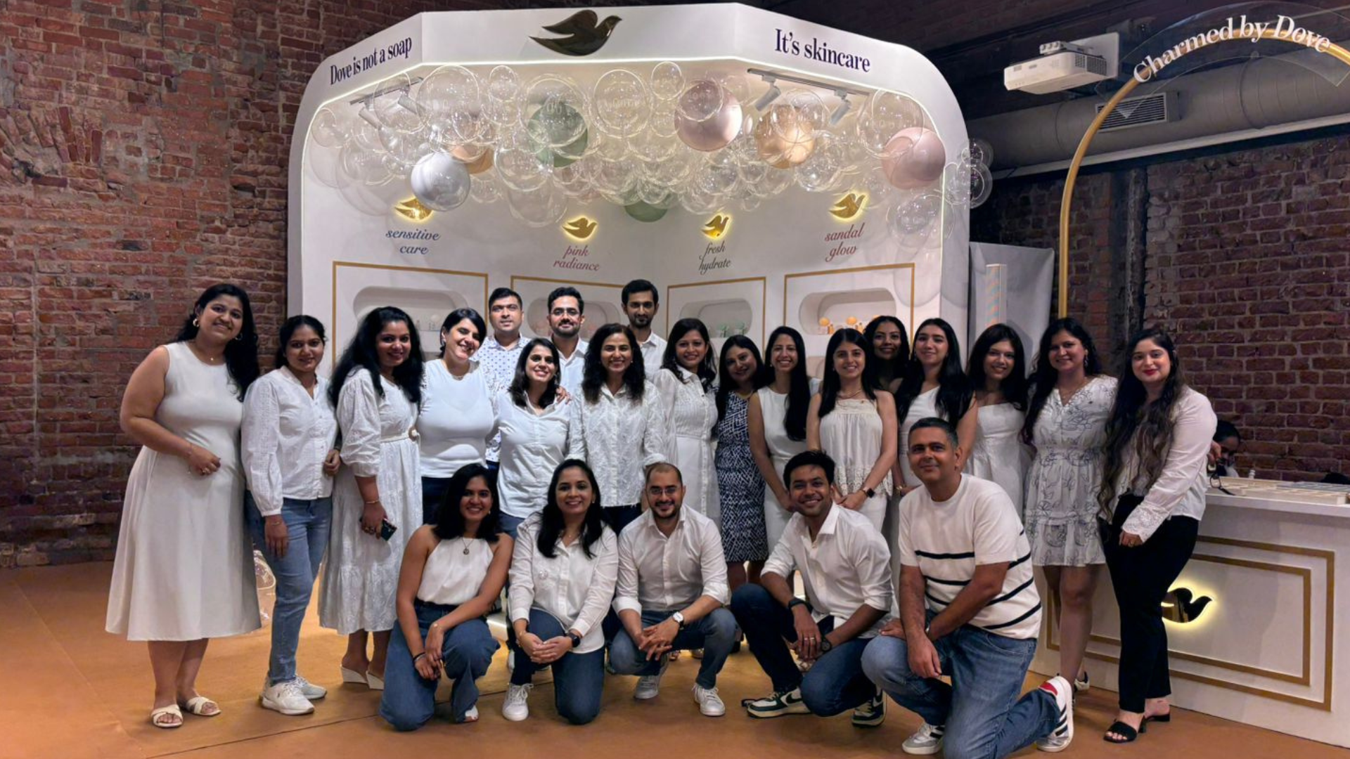 Influencers and content creators at the Dove BYOB event