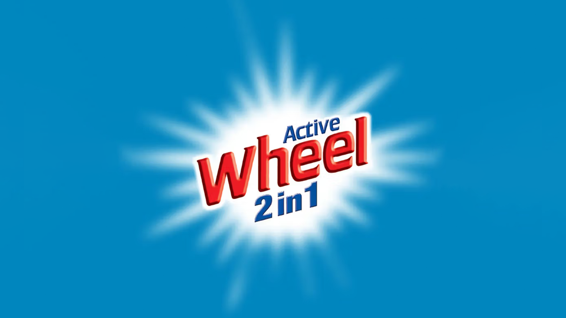 Active Wheel 2 in 1 logo with blue background