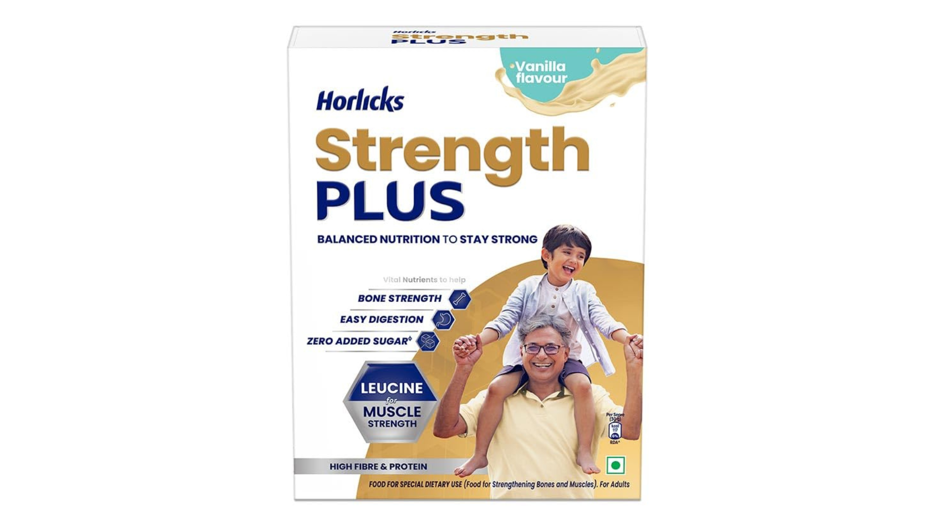 A box of Horlicks Strength Plus