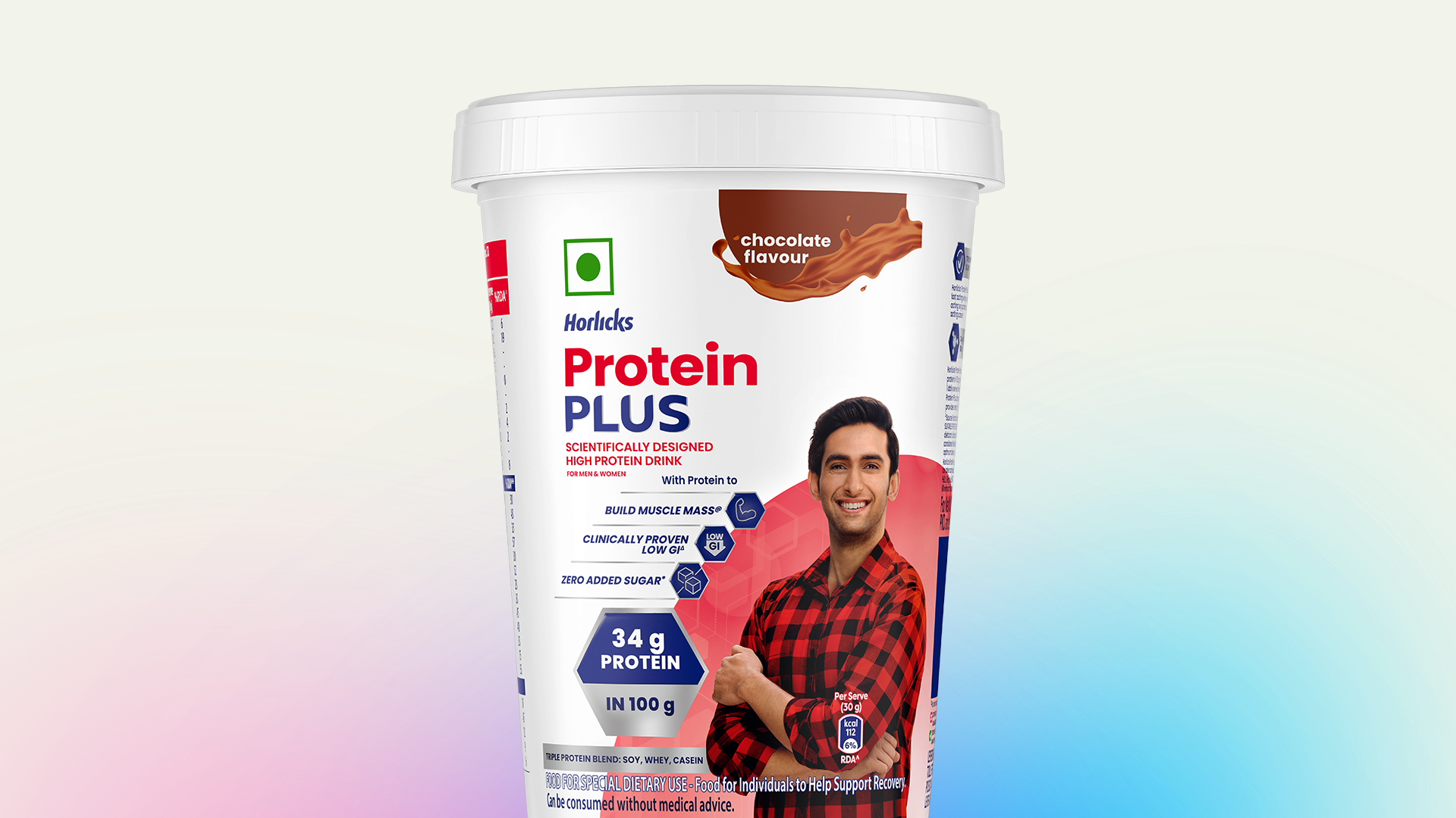 Horlicks Protein Plus packaging.