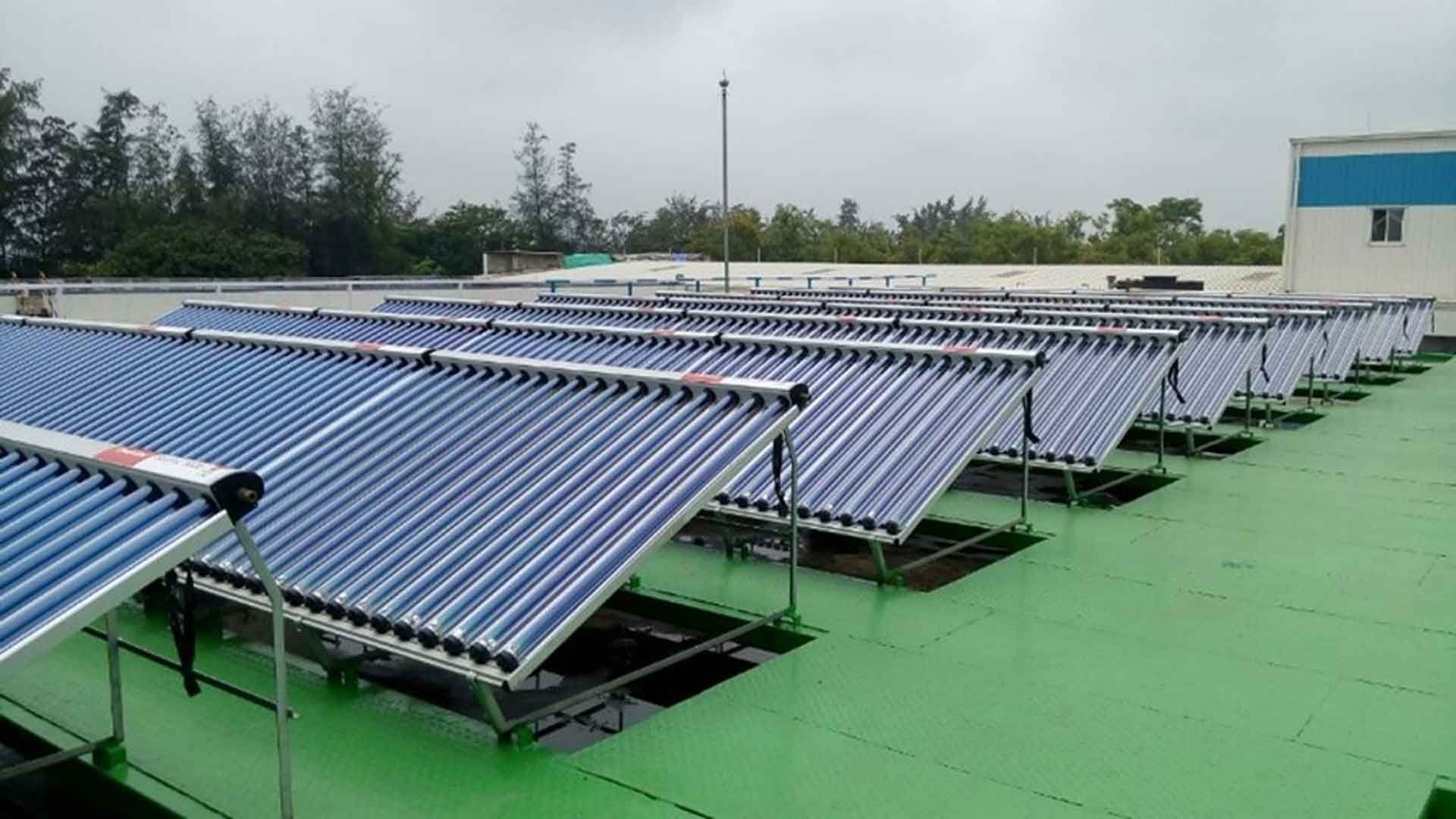 Solar panels at HUL’s factory site in Amli