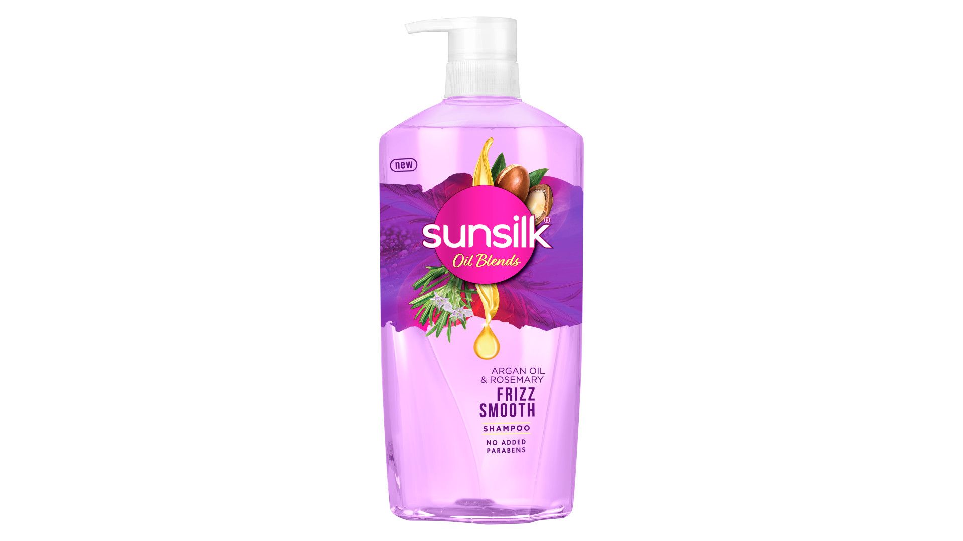 A bottle of Sunsilk Oil Blends shampoo.
