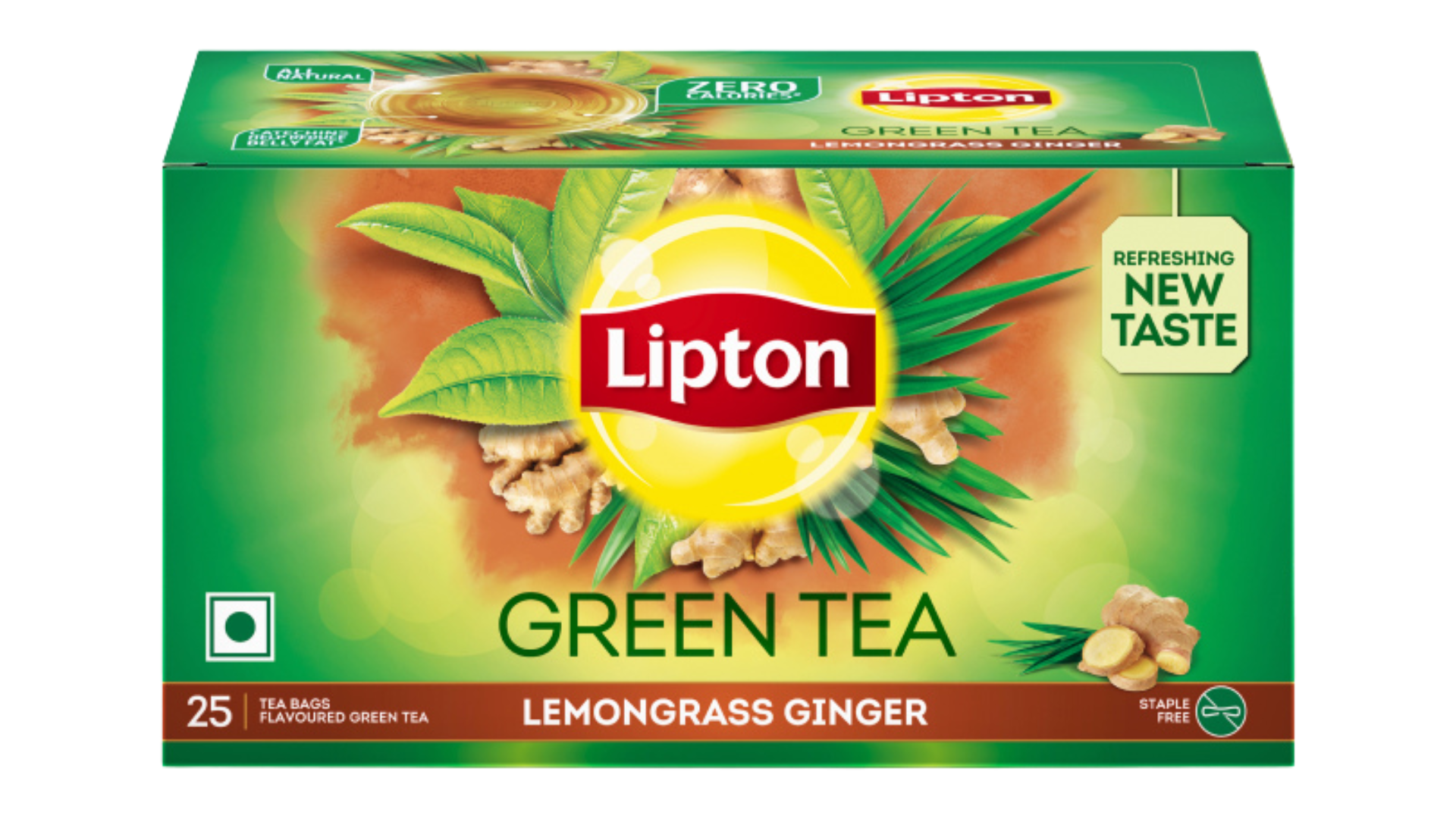A box of Lipton Green Tea - Lemongrass Ginger