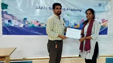 A group of students at HUL's SAFAL academy for skill building and training