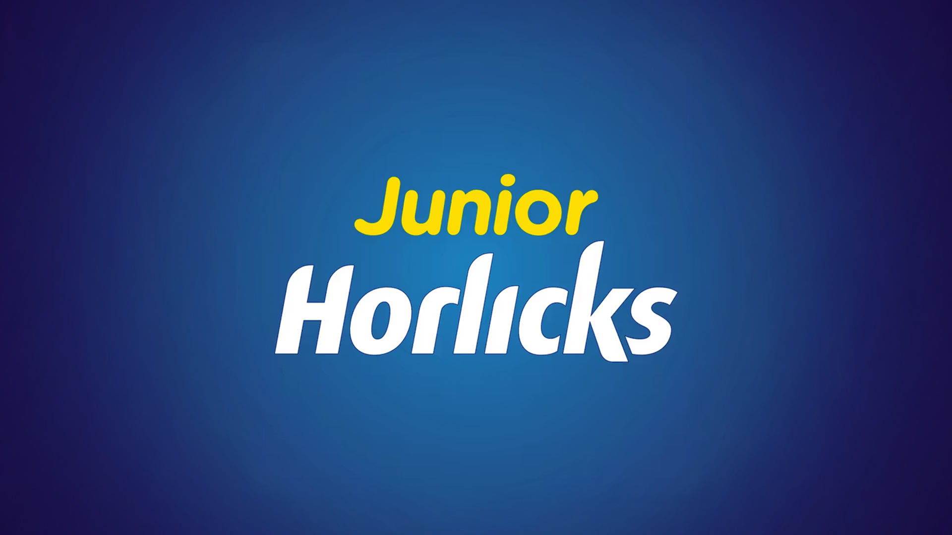 Junior Horlicks logo with blue background
