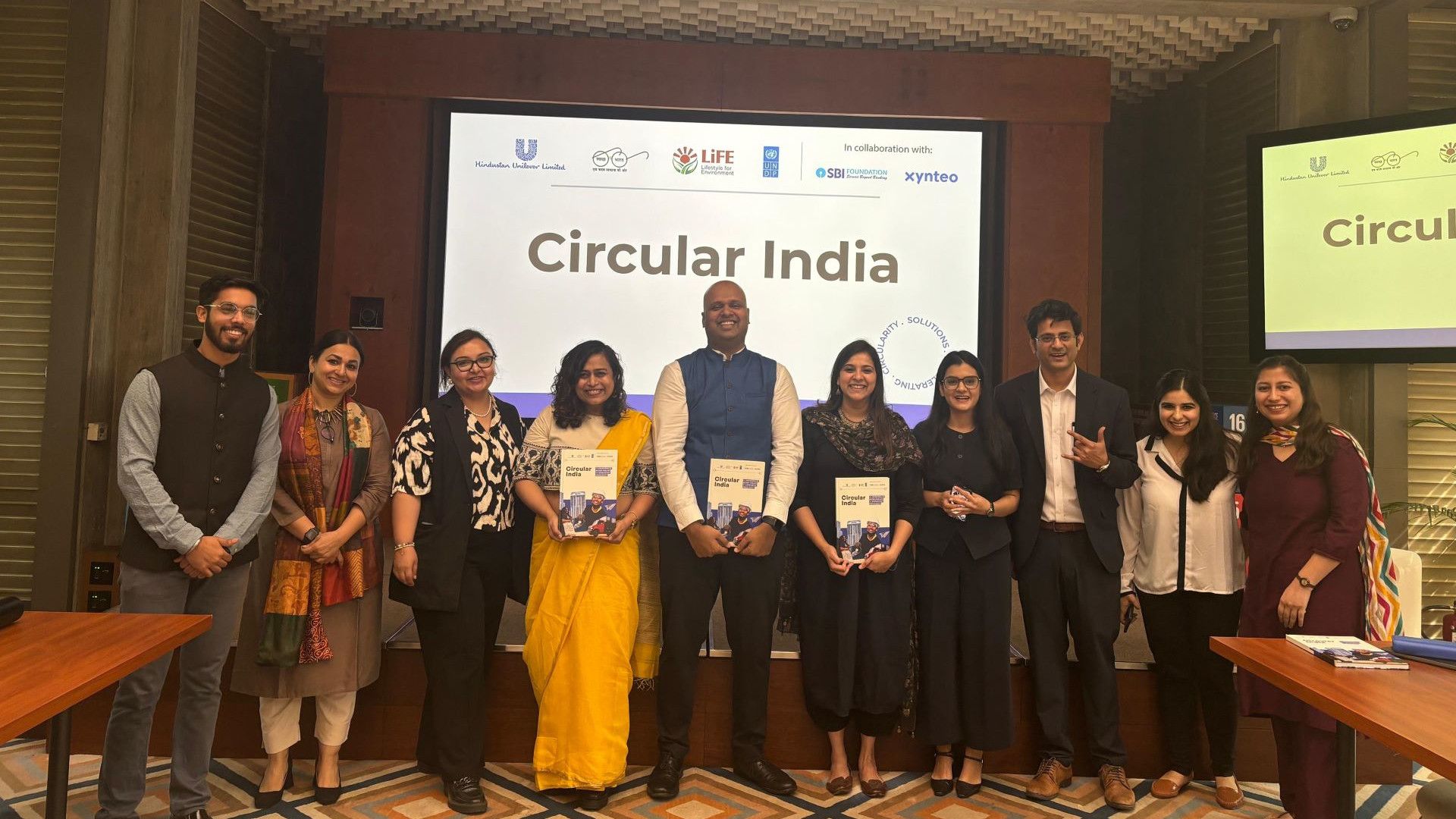 A group picture of attendees taken at the Circular India toolkit launch event.