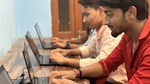 A picture of youth participating in skill development programes at HUL’s Prabhat livehihood centre.