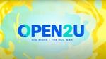 OPEN2U logo on a green and yellow background.