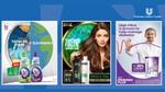 A collage of HUL brand ads - Surf excel, TRESemme and Horlicks Diabetes Plus