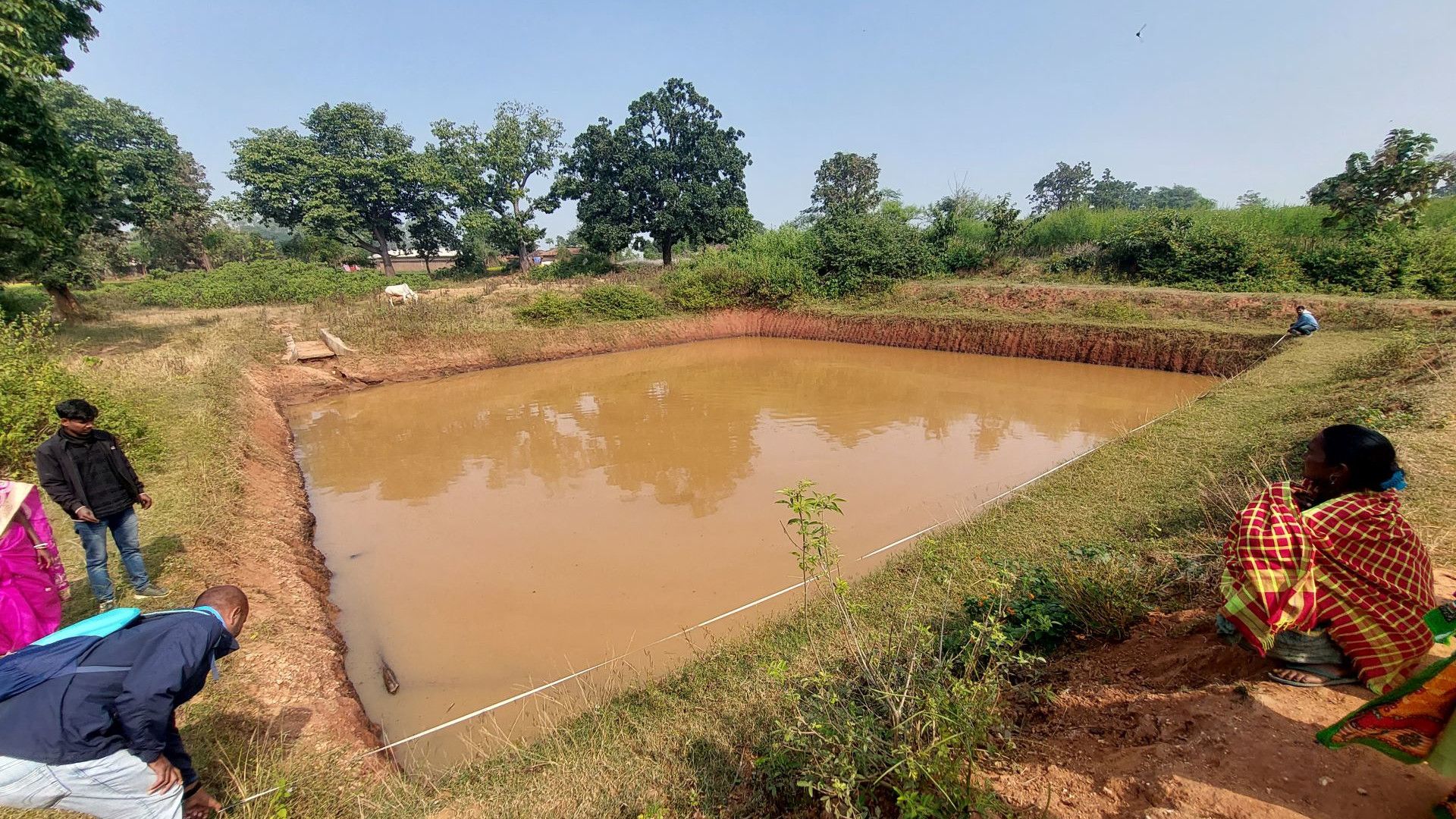 Natural water harvesting structure.