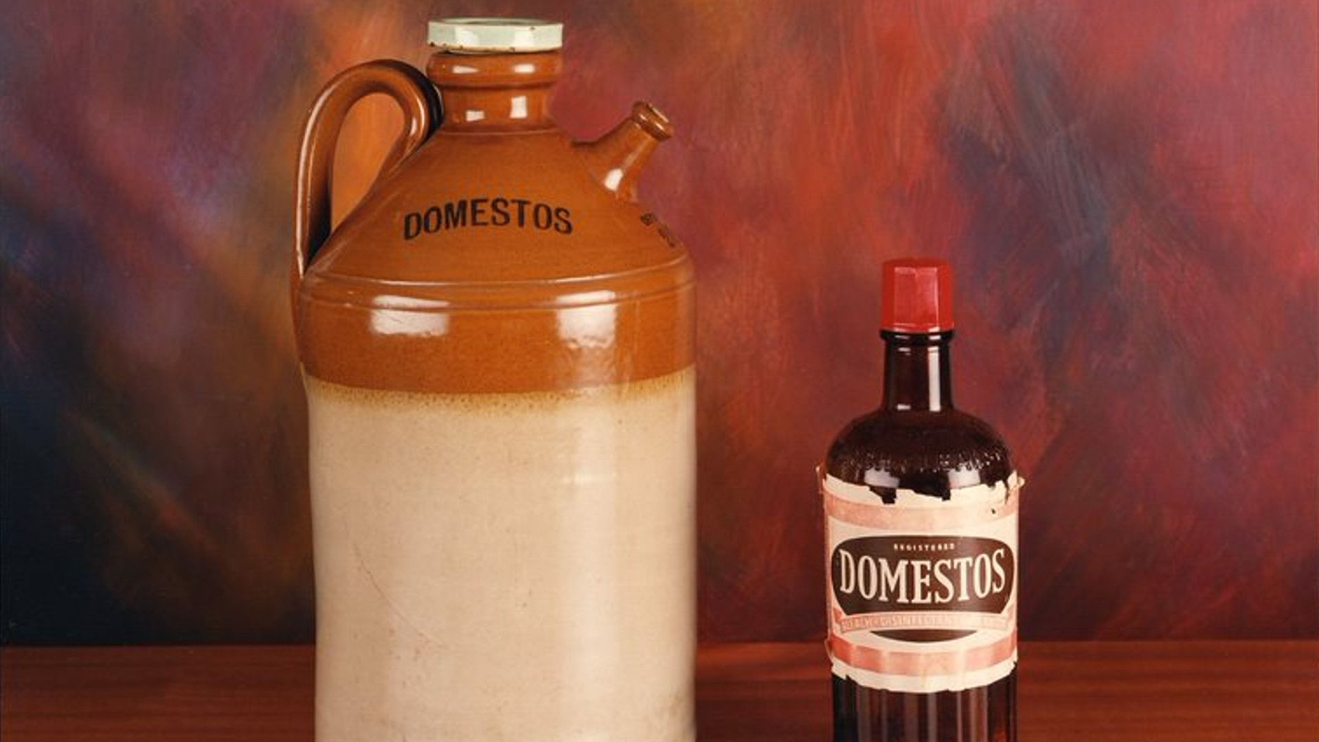 An early stoneware jar of Domestos