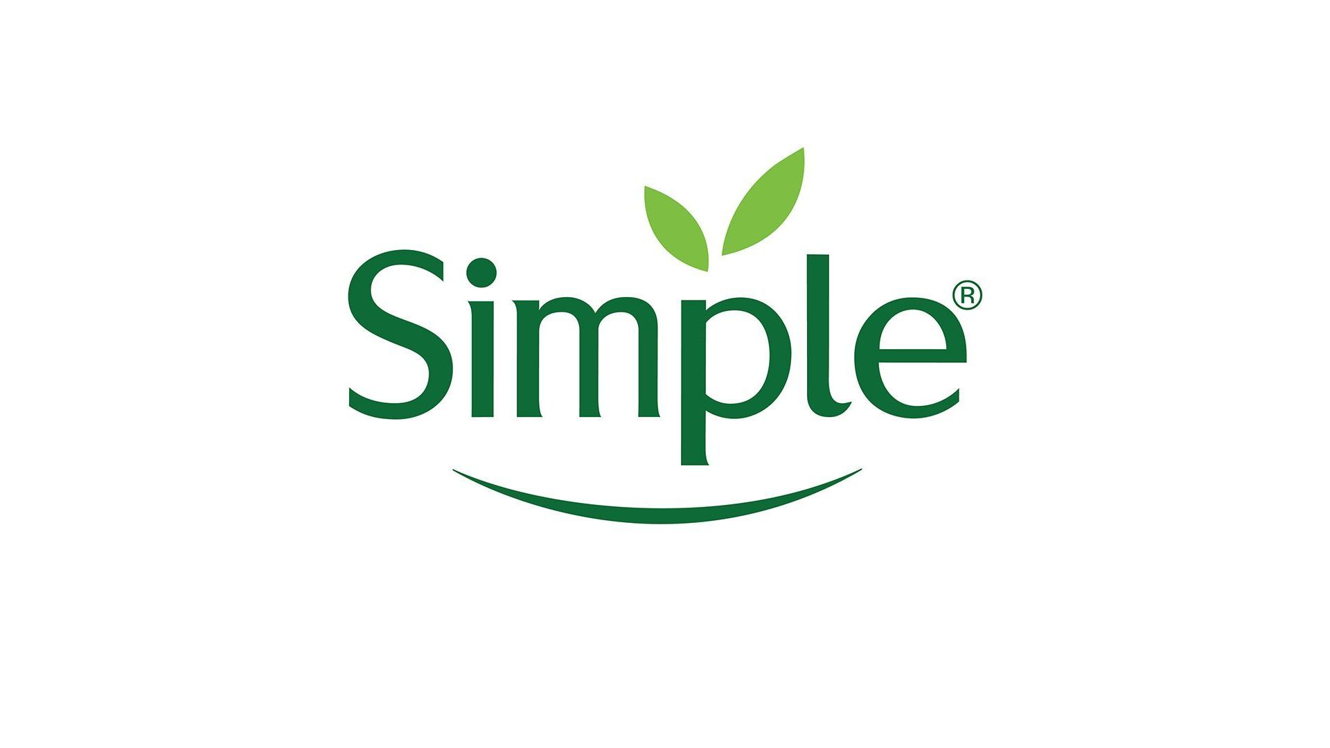 Simple logo with two leaves at the top