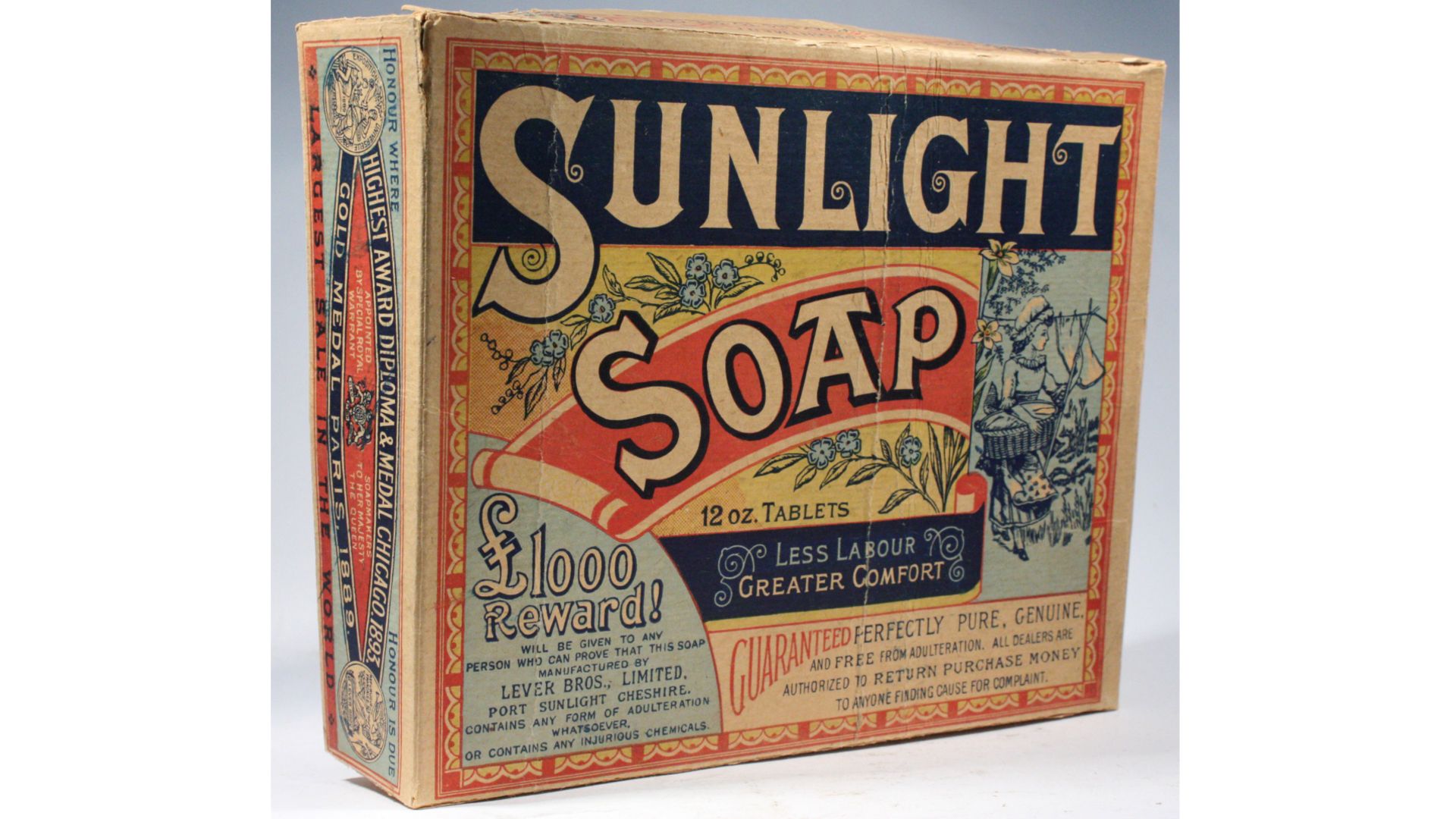 Vintage Sunlight 12 oz Soap in branded cardboard box.