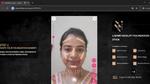 Screenshot from LAKME's website showing the costumer experience using AI