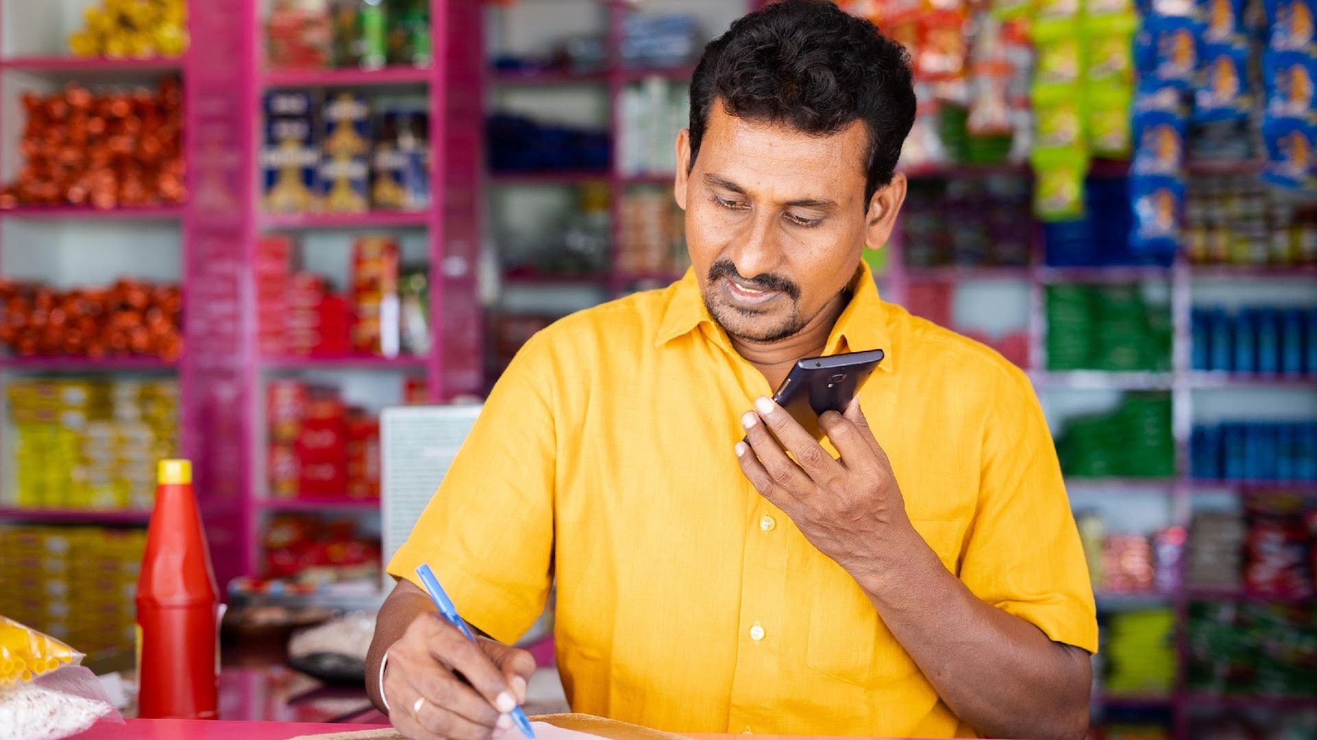 A man at a convenience store