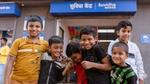 Children in front of a Suvidha Centre.