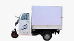 A picture of an white coloured EV from HUL's last mile distribution network