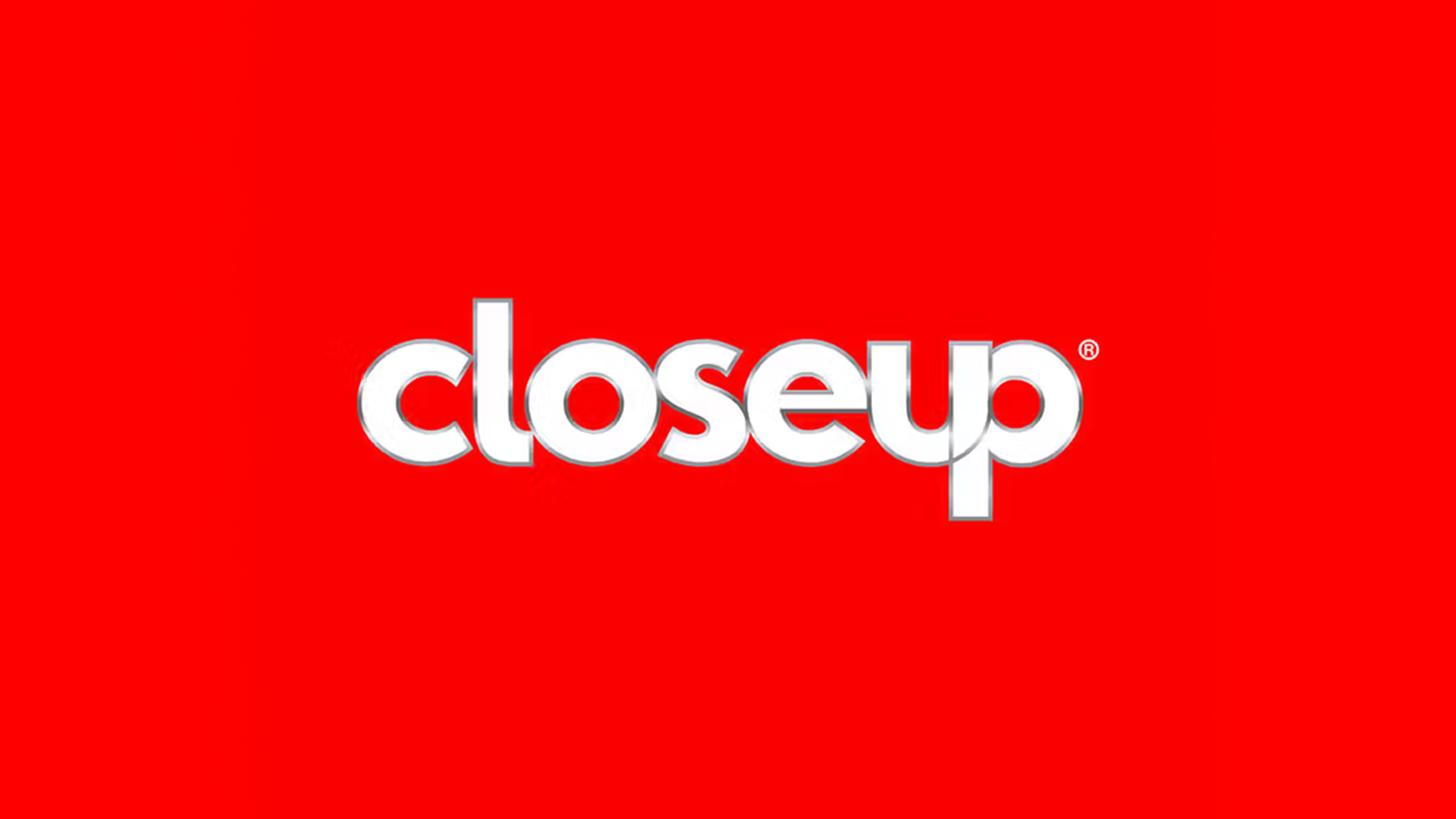 Closeup logo with red background