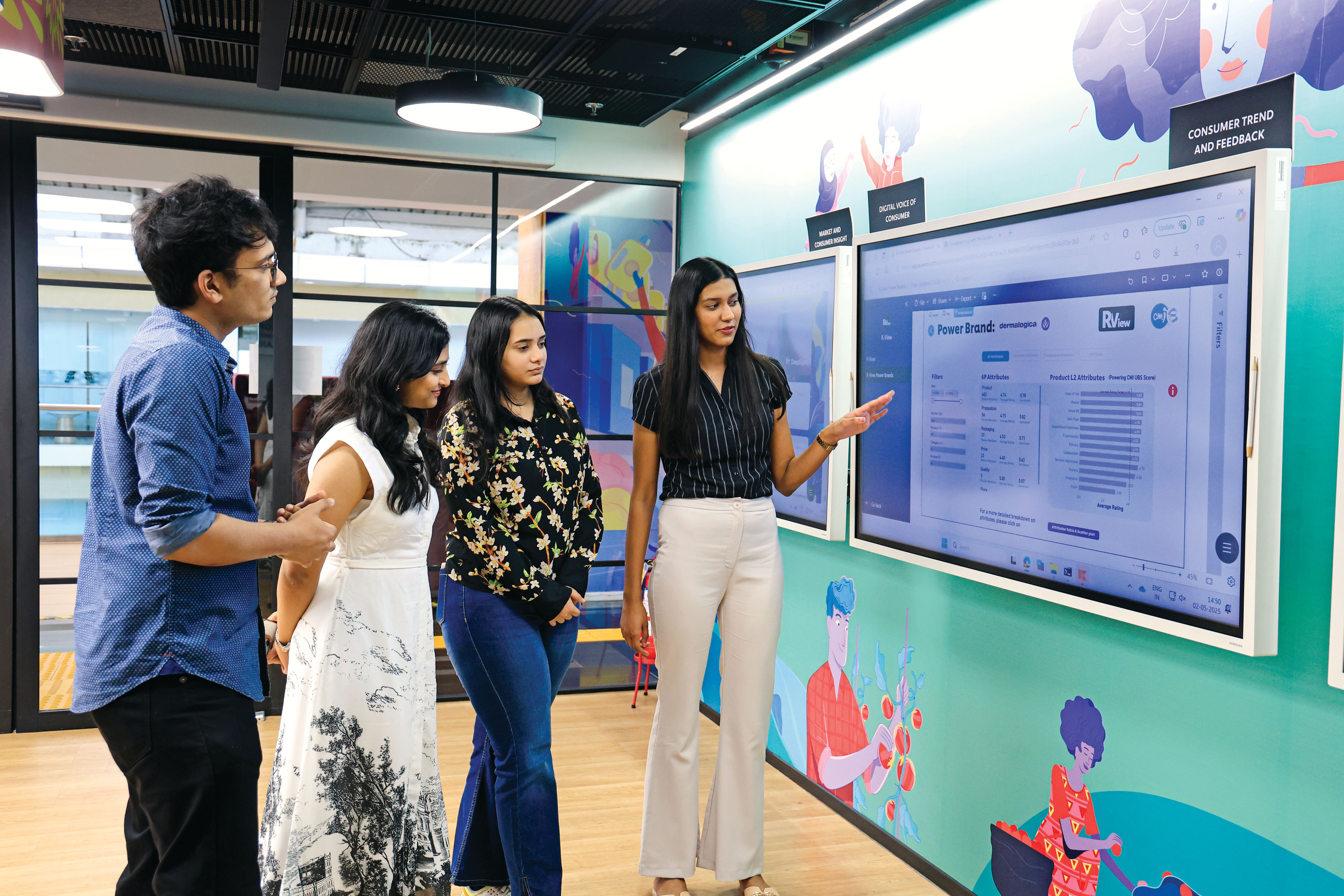 A group of employees at the Hindustan Unilever Limited Head Office in Mumbai