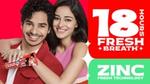 A couple embracing and holding a tube of Closeup toothpaste. The text reads: “18 hours fresh breath, zinc fresh technology”.