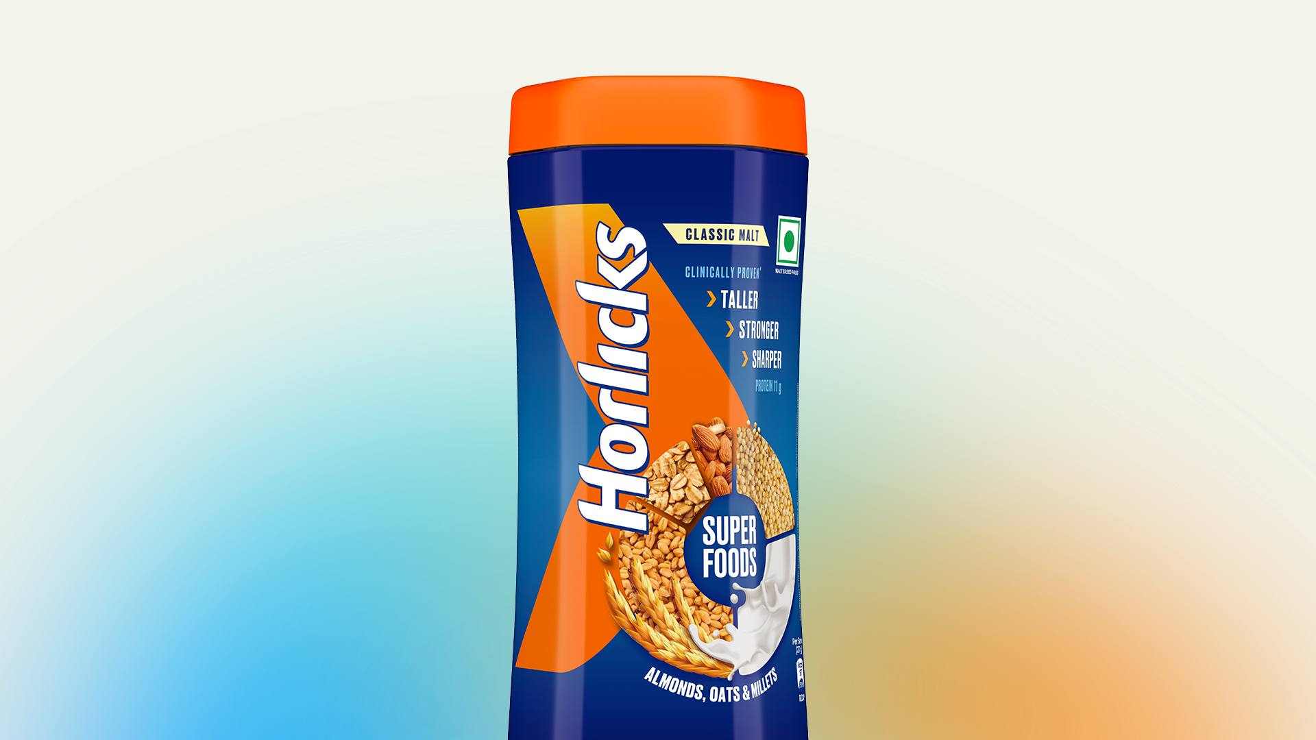 Horlicks packaging.